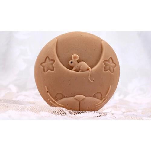 Cat and mouse Mould Craft Art Silicone 3D Soap Mold Craft Molds DIY Handmade Candle Molds S403
