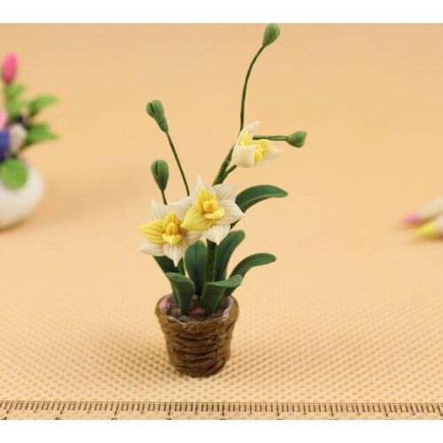 G05-X101 children baby gift Toy 1:12 Dollhouse mini Furniture Miniature baby mini flower 1pcs