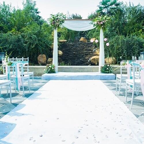 Custom Length Aisle Runner Wedding Carpet Outdoor Decoration White Wedding Carpet Non-woven Fabric Party Ceremony Wedding Carpet