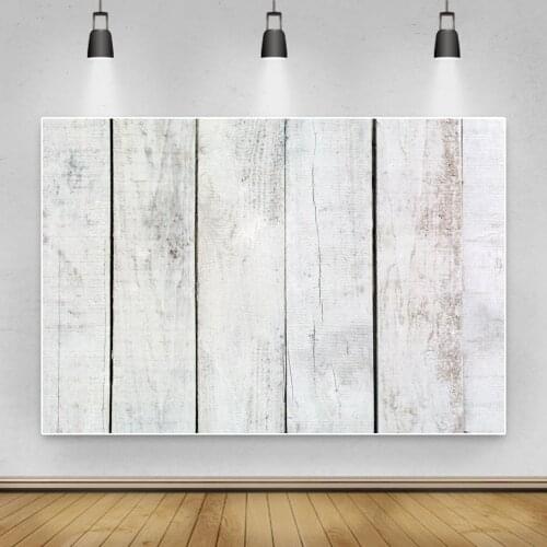 Laeacco White Wood Board Surface Newborn Baby Portrait Backdrop For Photograpy Plank Texture Photography Background Photo Studio