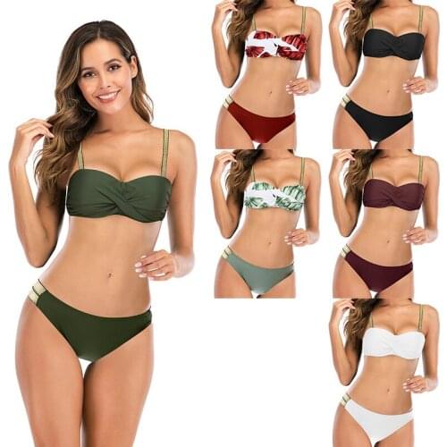 2021 Hot Sell Fashion Sexy Women Bikini 2 Piece Set Bikini High Waist High Quality Swimsuit Female