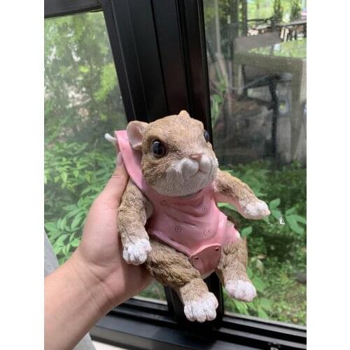 American Balcony Cute Rabbit Pendant Resin Accessories Childrens Room Swing Animal Crafts Outdoor Garden Ornaments Decoration