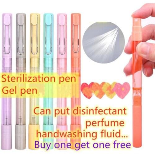 Multifunctional Spray Gel Pen Spray Bottles Phone Holder Stand Pen Wipe Screen Cleaning Pens Portable Office Supply Stationery