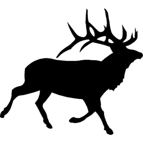 Fashion Walking Elk Vinyl Decorative Sticker Hunting Waterproof Styling Decal 15x13cm