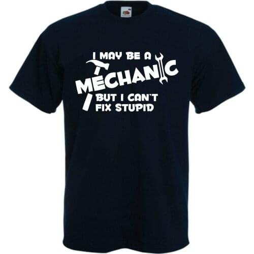 Short Sleeve Plus Size Print Men T Shirt Summer Mechanic - Fix Stupid T-Shirt Funny Tshirt Work T Shirt Presentarmy T Shirt