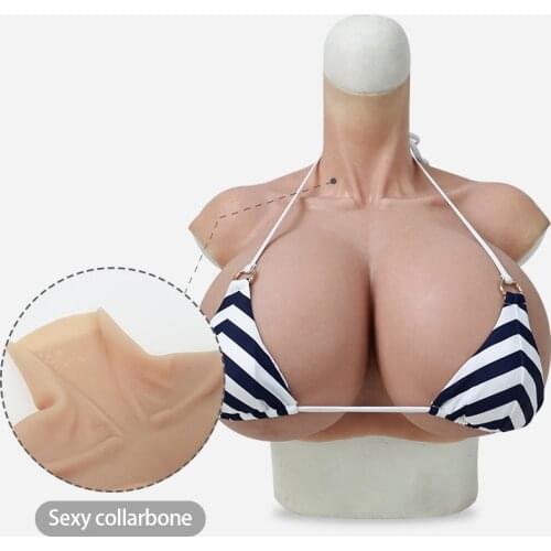 Huge Cup Transgender Breast Forms for Crossdresser Silicone Artificial Realistic Big Fake Boobs Shemale Drag Queen
