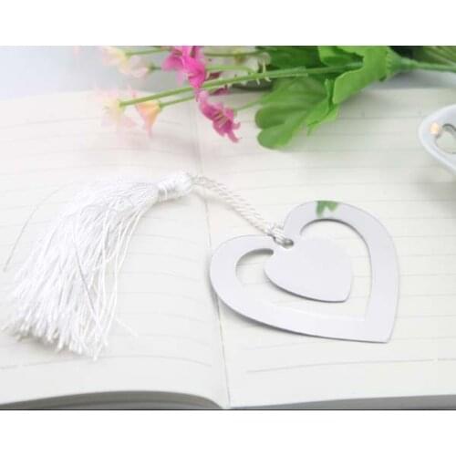 Wholesale New Arrival 200pcs/lot "Love Story" Silver Metal Heart Shaped Bookmark With Tassel Wedding Favor And Gifts