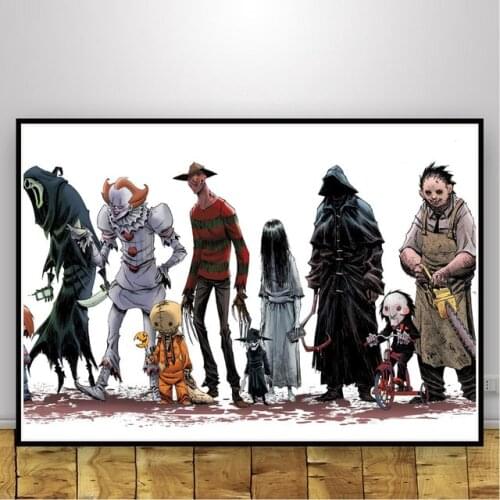 Hell Worriors Horror Poster Halloween Terror Canvas Picture Home Room Decoration Wall Art Prints Interior Loft Decor Frameless