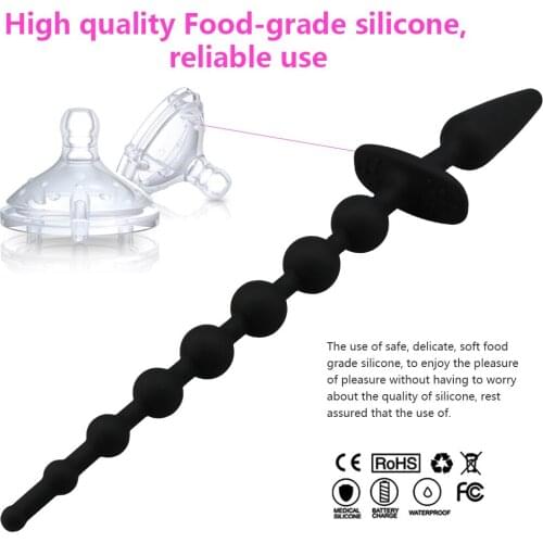 Sex Toys for woman Anal Ball Butt Plug Large Size Black Anal Beads Silicone Anal Male Prostate Massager BDSM Adult Gay