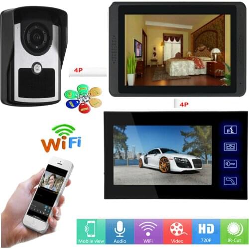 SmartYIBA RFID Wifi Smart Video Intercom System Video Record Take Photo Video Doorbell Interphone Home Door Phone Intercom Kits