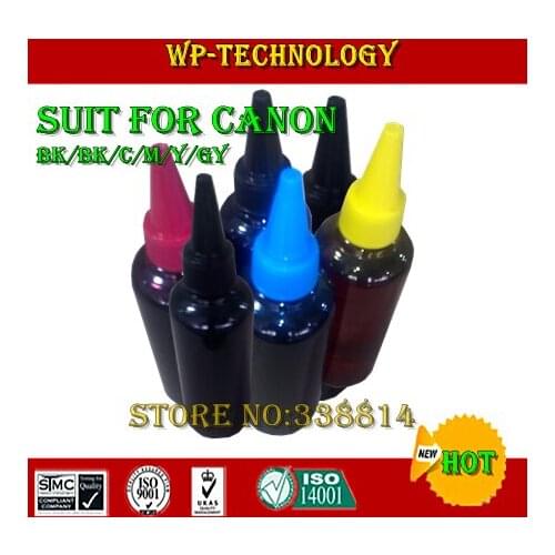 [6color Dyebased]Compatible refill ink specialized suit for Canon 6 color printer ,High quality, BK BK C M Y GY