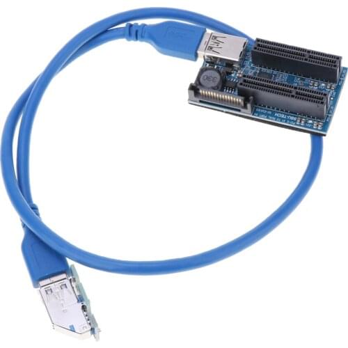 PCI-E USB 3.0 Cable Express 1X to Dual x 4X Extension Cable UEX105