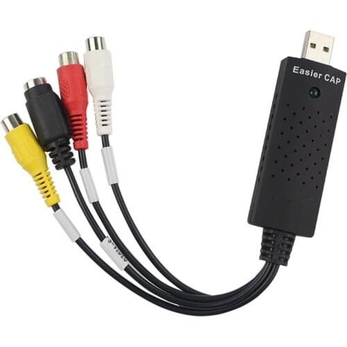 USB 2.0 Easy Cap Video TV DVD VHS DVR Capture Adapter Easier Cap USB Video Capture support Win10