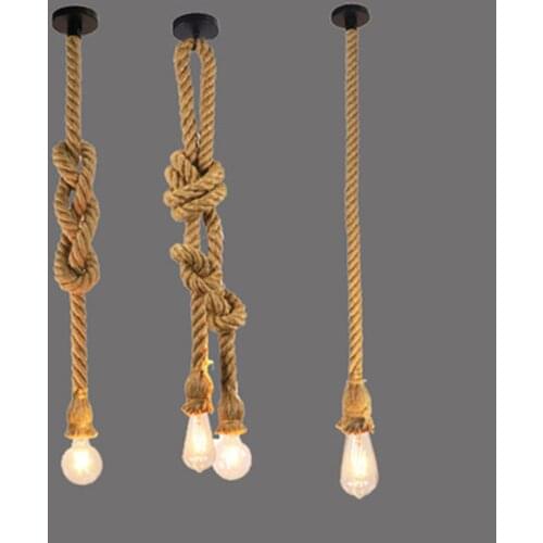 Vintage Hemp Rope Pendant Lamp Base E27 dining room lamp canteen lamp restaurant lamp coffe shop canteen lamp