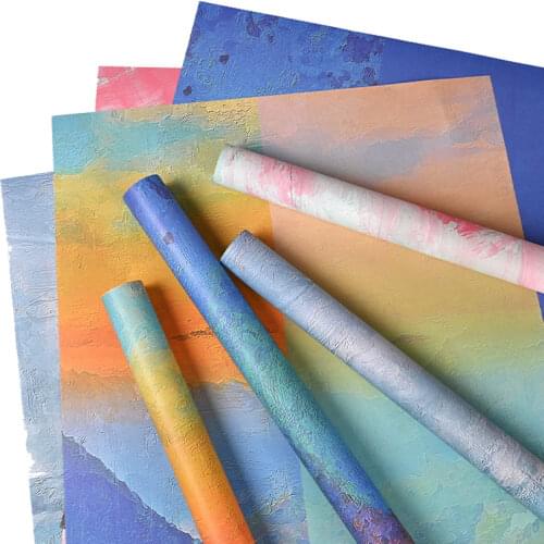 10pcs Creative Fashion Hepburn Cat Fresh Flower Wrapping Paper Original Bouquet Floriculture Shop Packaging Material