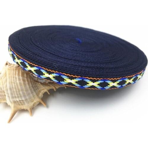 10Yards 9mm 3/8" Woven Jacquard Ribbon Grosgrain Ribbon Packaging Color Line Embroidery Ribbon Handmade Clothing Accessories