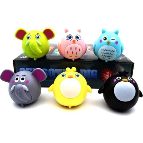 5Pcs Fall Resistant Cartoon Animal Model Inertia Pull Back Car Kids Puzzle Early Education Toys Children Gift