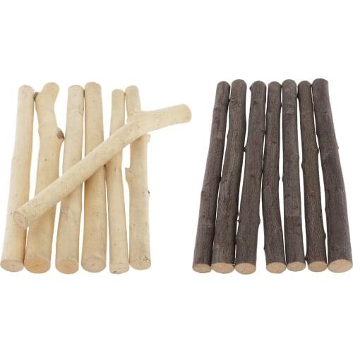 7pcs Natural Wood Pieces Branches Driftwood Rod for Arts & Craft DIY Handicrafts