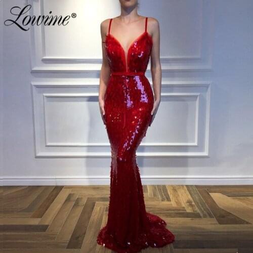 Arabic Reflective Prom Dresses 2020 New Custom Aibye Muslim Sequins Evening Dress Robe De Soiree Long Party Gowns For Weddings