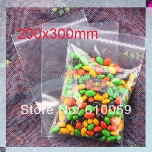 Free shipping retail zipper bag (200x300mm) plastic zipper bag