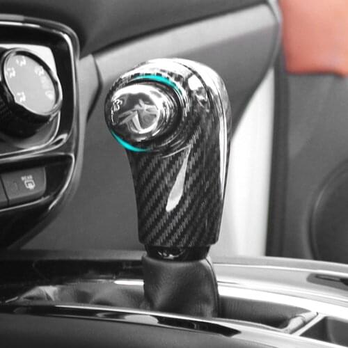 For Honda HRV HR-V Vezel 2014 to 2018 2019 2020 ABS Chrome Carbon Fiber Gear Shift Knob Cover