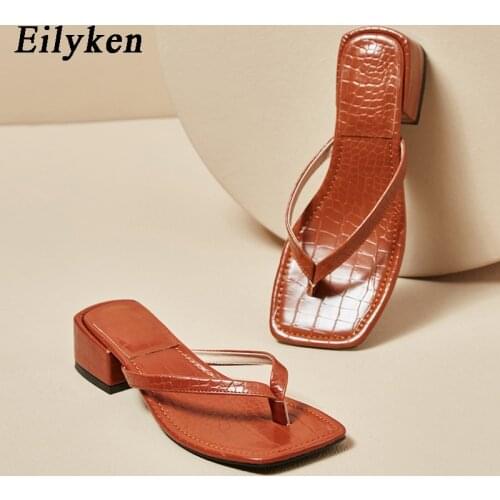 Eilyken Women Slippers 2021 New Summer Outdoor Beach Flip Flop Open Toe Flat Casual Low Heel Leisure Sandal Female Slides