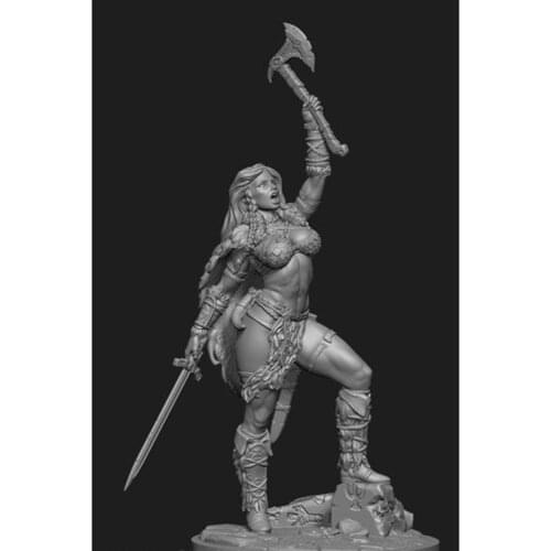 Resin Figure 1/24 ancient officer warrior stand with base Model Unassambled Unpainted Figure Building Kit