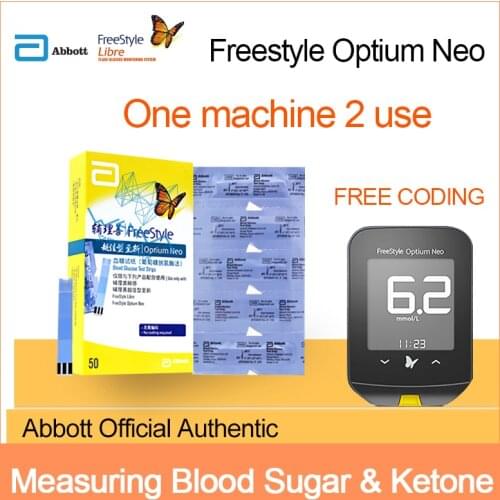 Abbott Freestyle Optium Neo Glucose Test Strips for Ketone Glucose Machine Meter Diabetic Blood Sugar Diabetes Glucometer