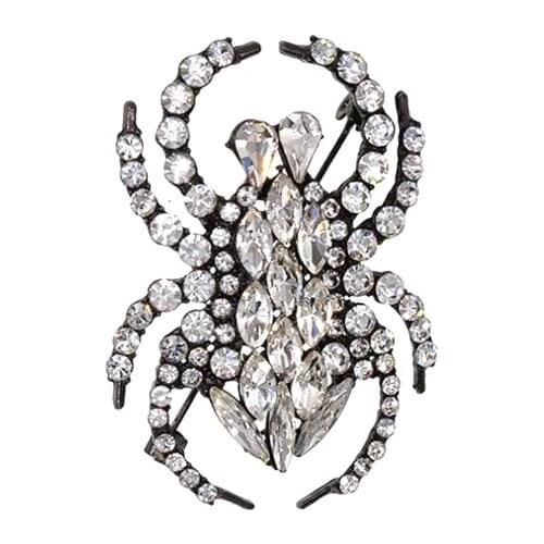 Exquisite Fashion Jewelry Clear Rhinestone Crystal Spider Animal Luxury Bridal Bridesmaid Wedding Brooch Pin women jewelry