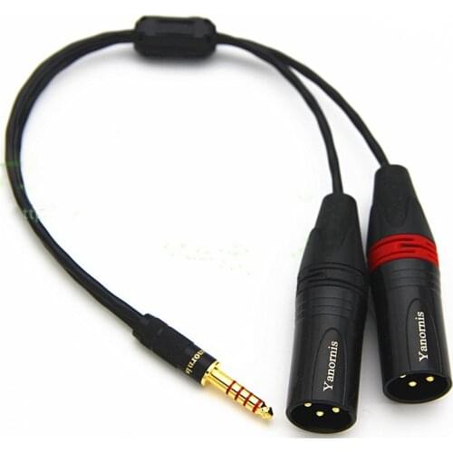 HiFi 4.4mm Balance to 2 XLR 3 Pin 3P Male to Male Audio Adapter Cable for pha2a wm1a 1z zx300a