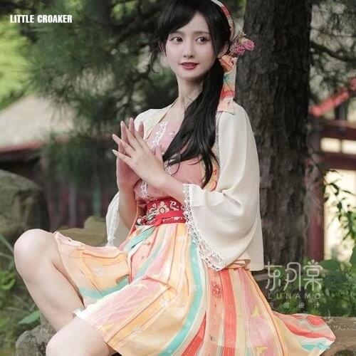 Summer Oriental Hanfu Women Princess Dress Chinese Modern Traditional Chinese Folk Dance Costume Ancient Han Dynasty Cosplay