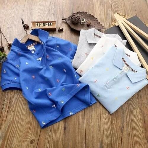 Summer Clothes for Kids Children Polo Shirts Pure Cotton Tops Boys Polo Shirt for Kids Girl Short Sleeve Top Boy Shirts 15 Years