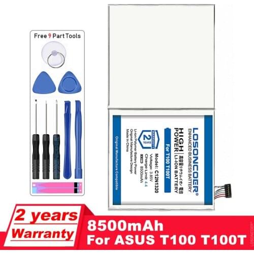 LOSONCOER 8500mAh Battery For ASUS Transformer Book T100 T100T T100TA T100TA-C1 T100TA3735 T100TAM Replacement C12N1320