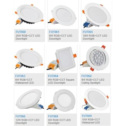 MiBoxer 6W 9W 12W 15W 18W RGB+CCT LED Downlight Dimmable FUT062 FUT063 FUT064 FUT065 FUT066 FUT068 FUT069