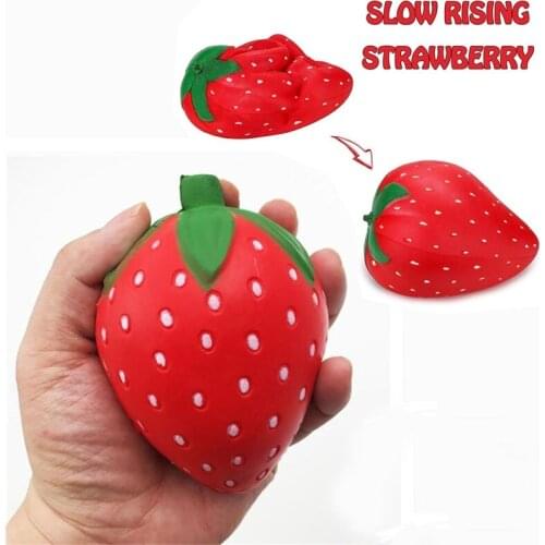Squishies Strawberry Kawaii Soft Slow Rising Fruit Stress Relief Kid Toys Gift Decoration Props