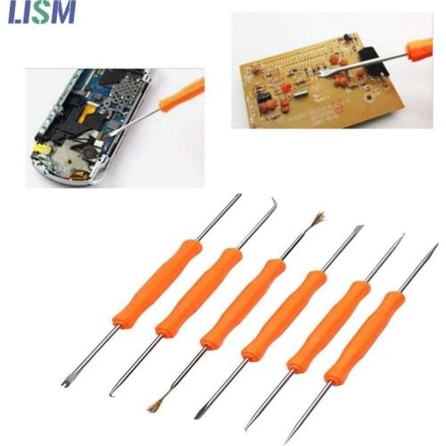 6pcs Solder for Soldering Desoldering Aid Tool Kit Soldering Aid Tools PCB Cleaning Kit Repair Tool Electronic Heat Assist Set
