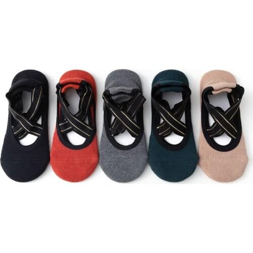 5 Pairs Pack Yoga Socks for Women Non-Slip Grips Anti-Skid Pilates, Barre, Bikram Fitness