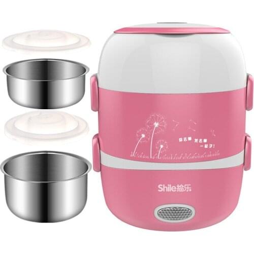 Drop Shipping Heated Food Container For Storage Japanese Fashion 220v Eu Plug Stainless Steel Thermos For Food With Containers