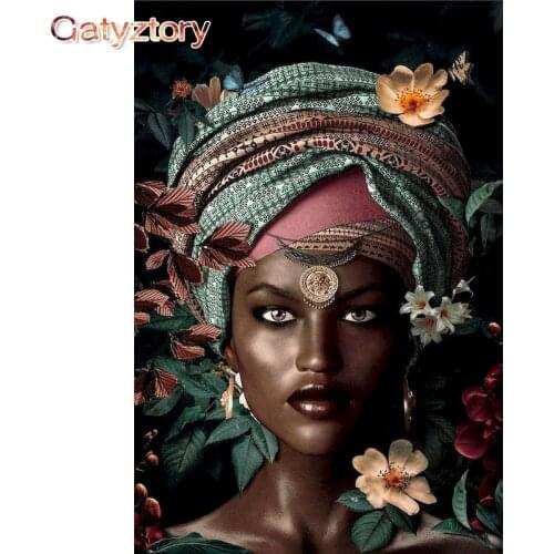 GATYZTORY oil DIY Painting By Numbers Woman Frameless Figure Paintintg on canvas paint by number kits Home Decoration