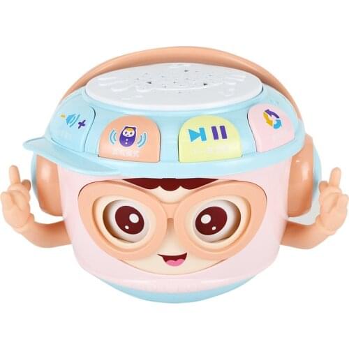 Hand drum pat drum light music winking tumbler learning story machine baby infant toys percussion instruments baby toys