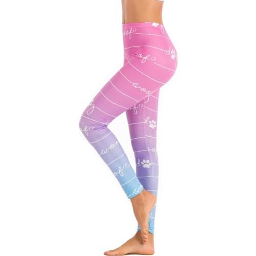 Brands Women Fashion Legging Line gradient Color Printing leggins Sexy Slim legins High Waist punk Leggings Woman Fitness Pants