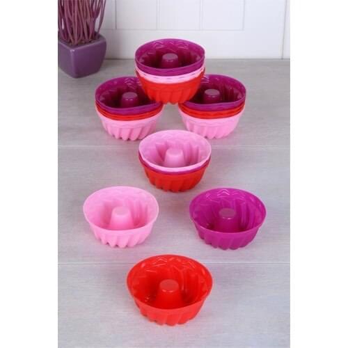 QueenS Kitchen 24 Pcs Silicone Borulu Muffin Mould