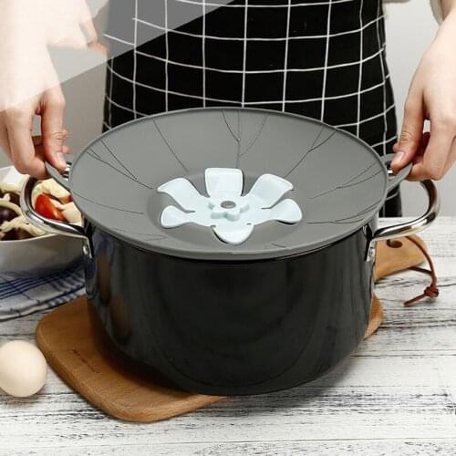 2020 New Kitchen Gadgets Flower Silicone Utensil Anti-overflow Cover Lid Spill Cooking Stopper Lids Pot Cookware Bowl For Pot