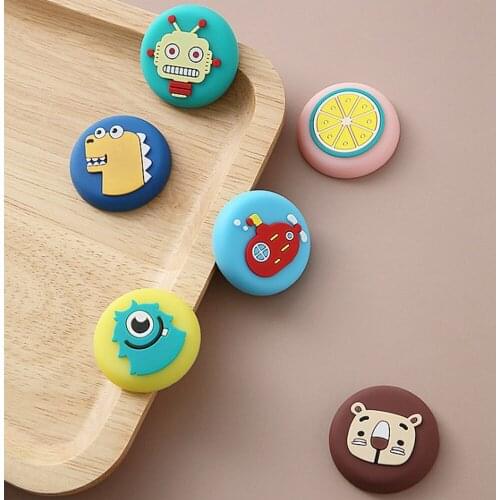 Silicone Anti-collision Sticker Thickening Mute Cartoon Door Crash Pad Self Adhesive Home Door Handle Wall Protectors Stickers
