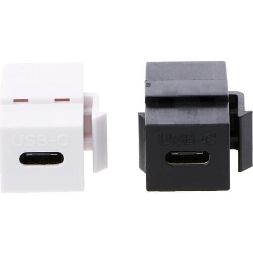 USB 3.1 Type C Female To Female Connector Jack Wall Socket Panel Mount Adapter