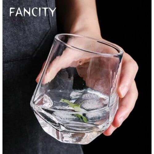 FANCITY Glass drinking cup tea cup beer glass beverage cup office afternoon tea cup European high temperature resistant cup