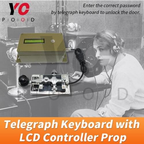 Telegraph Keyboard with LCD Controller Prop YOPOOD Escape Room Enter correct password by keyboard to unlock LCD Controller show