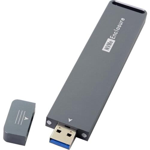 NVME M-key M.2 NGFF SSD External PCBA Conveter Adapter RTL9210 Chipset with Case to USB 3.0