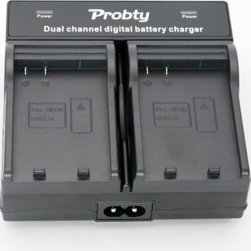 Probty EN-EL14 EN EL14 ENEL14 Dual Charger For Nikon COOLPIX P7000 D3100 D5100 D5200 P7100 P7700 P7800 MB-D31 MB-D51