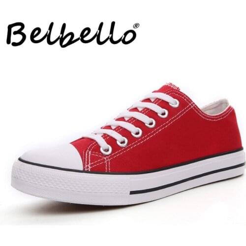 Belbello 2019 Summer new girl casual shoes Streets fashion collocation shoes Breathable comfortable white flats